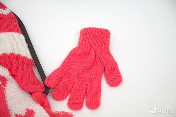 Комплект шапка, шарф, перчатки