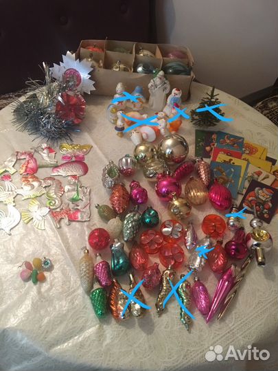 Товары ссср.Новогодние елочные игрушки и мишура