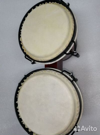 Бонго деревянные, с кожанной мембраной