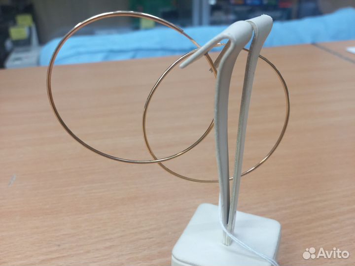 Золотые серьги кольца