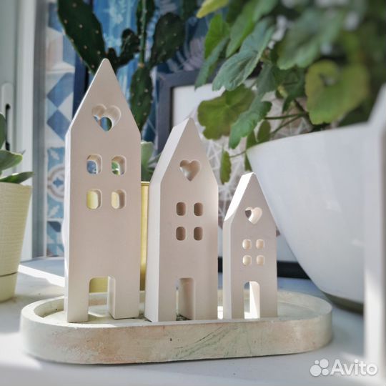 Домики комплект 3 шт декор