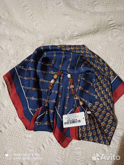 Бронь.Косынка на шею, с бусами