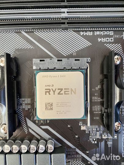 Комплект (AM4): мать b550 + Ryzen 5 5600