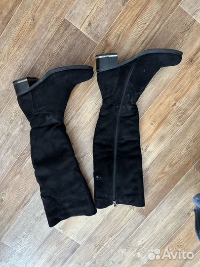 Сапоги зимние замшевые