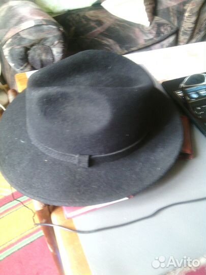 Шляпа фетровая мужская черная