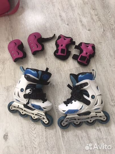 Роликовые коньки детские с защитой
