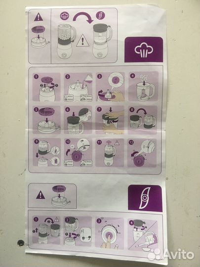 Пароварка блендер philips avent 4 в 1
