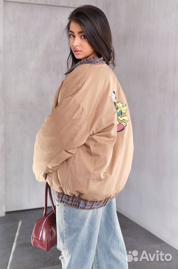 Бомбер двусторонний женский