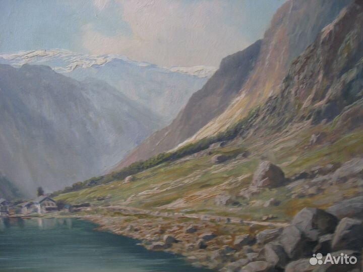 Антикварная картина фьорды