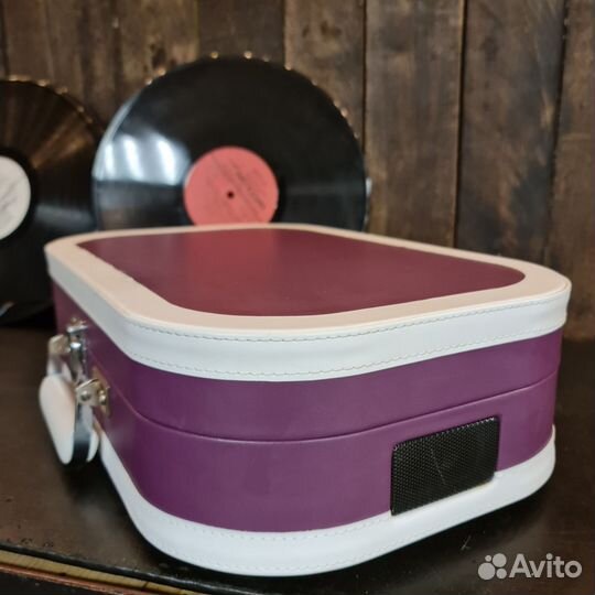 Виниловый проигрыватель alive audio vintage фиолет