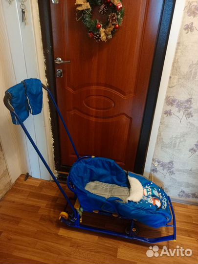 Детские санки коляска nika