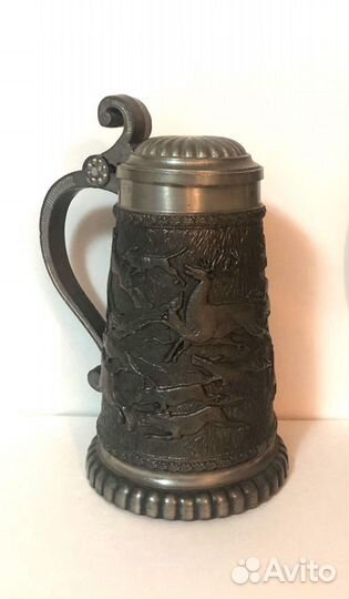 Старинная пивная кружка «Охота»