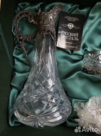 Хрустальный сервиз в серебре