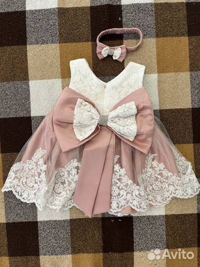 Нарядное платье на девочку 80