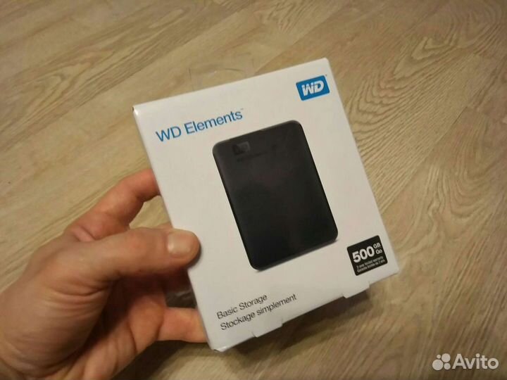 Western digital elements (WD) 500GB (запечатанный)
