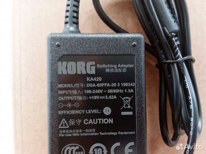 Блок питания для комбоусилителей Vox (адаптер 19V)