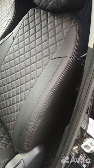 Чехлы экокожа Ромб Hyundai Solaris от Автопилот