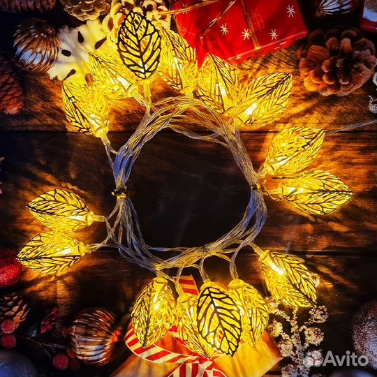 Электрогирлянда комнатная Нить 3м 15 ламп теплый б