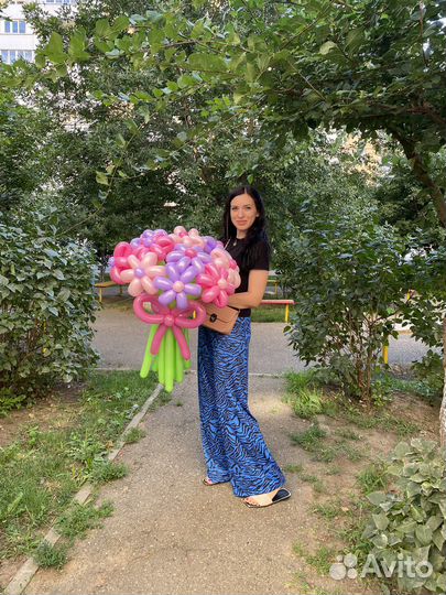 Ромашки из воздушных шаров