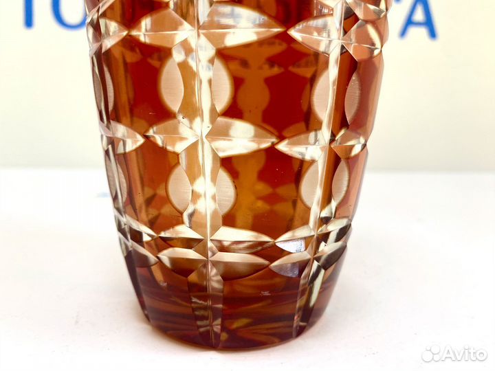 Ваза Для Цветов Хрусталь Красный Гигант СССР
