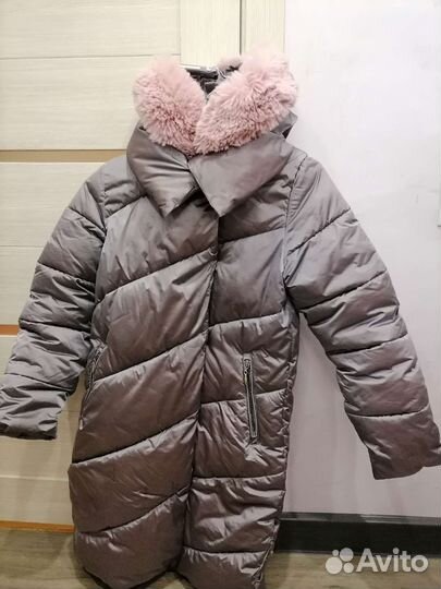 Пальто зимнее для девочки 140 146