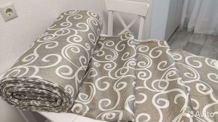 Шторы.Ткань для штор лён.Отрез/ Пошив