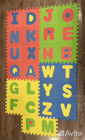 Детский развивающий коврик пазл 120 х 180