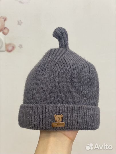 Шапка на малыша теплая