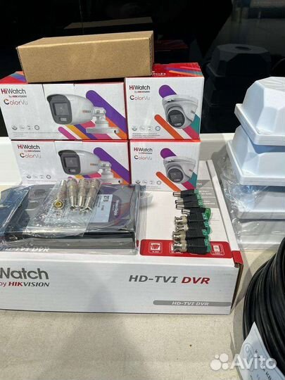 Комплект видеонаблюдения 4 камеры