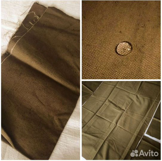 Брезент. Плашевка. Новая. Хаки. Ткань ссср.Винтаж
