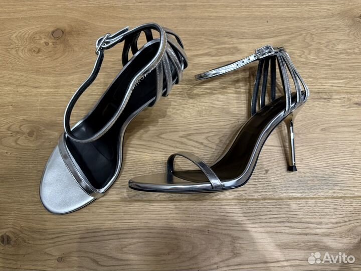 Женские серебристые босоножки Ekonika 38