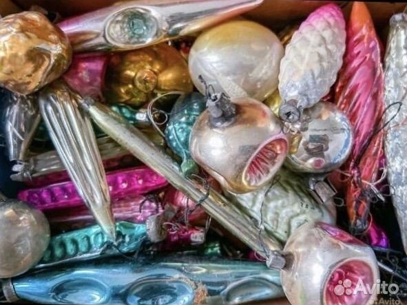 Елочные игрушки СССР и гдр много