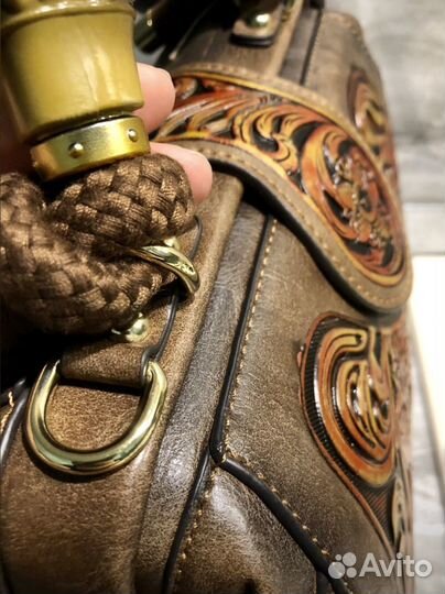 Сумка натуральная кожа коричневая