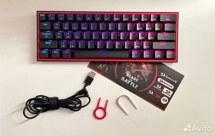 Механическая клавиатура беспроводная RGB RedDragon