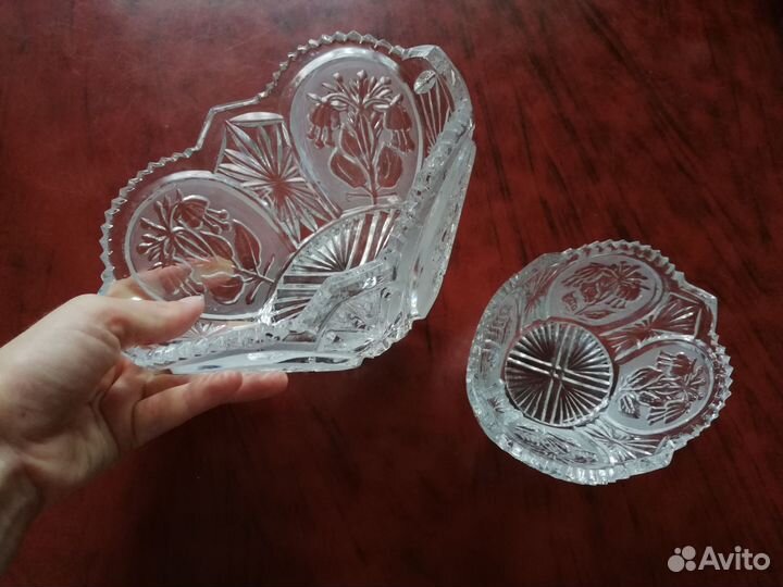 Хрустальные салатники, набор