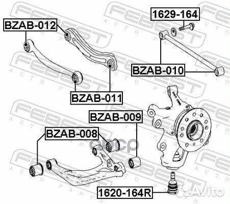 Сайлентблок bzab-011 bzab-011 Febest