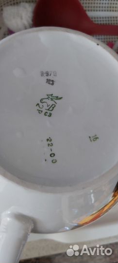 Чайник доливной фарфоровый СССР