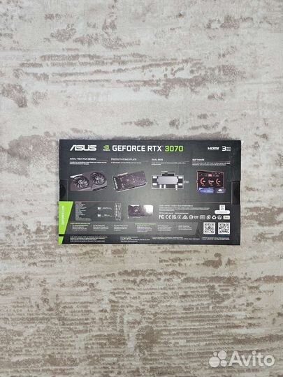 Новая GeForce Asus Dual RTX 3070 8gb