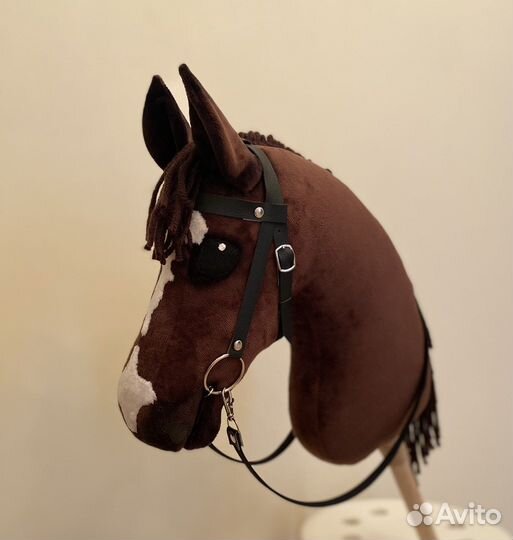 Хоббихорс/лошадка на палке с уздечкой