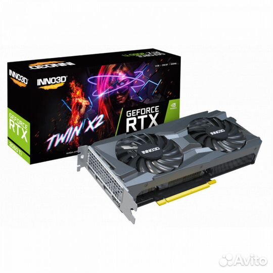 Видеокарта Inno3D RTX3060Ti twin X2 LHR 493486