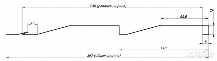 Сайдинг Корабельная доска 267x0,45 орех