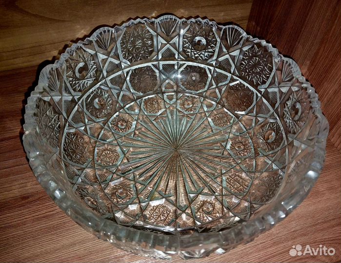 Салатница большая хрусталь СССР
