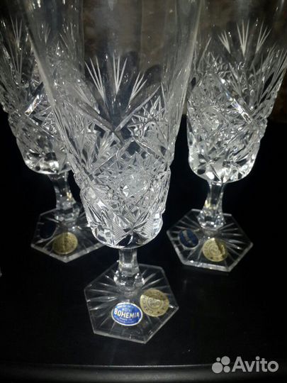 60-е года, бокалы для шампанского богемия не менее