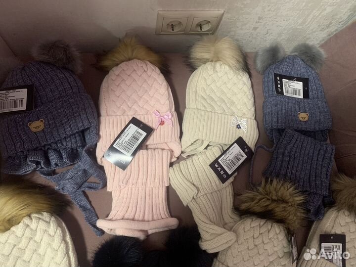 Набор шапка и снуд зима