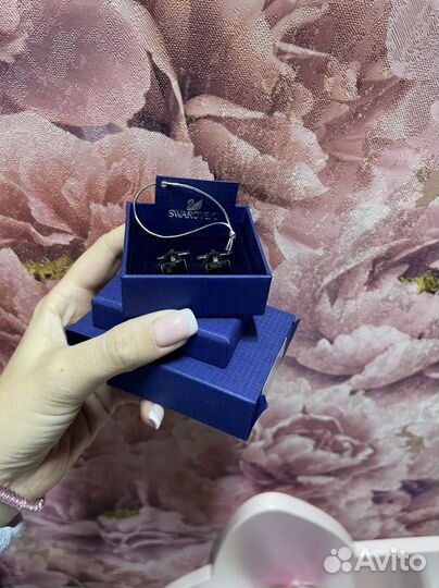 Запонки swarovski новые