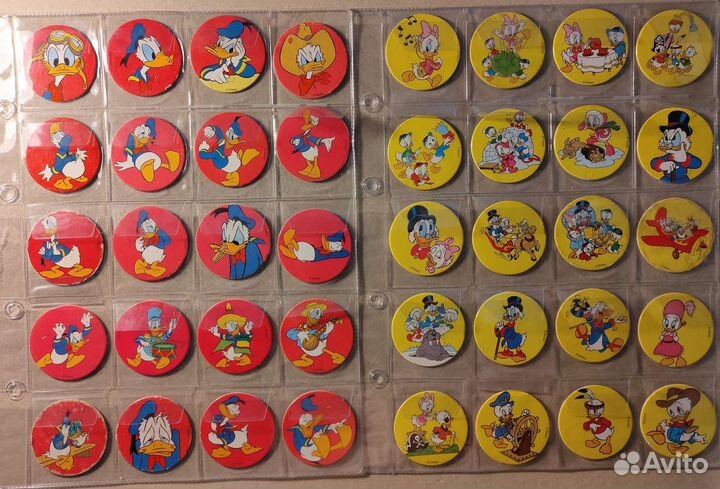 Фишки Disney Fun Caps 1994. Полная серия + битки