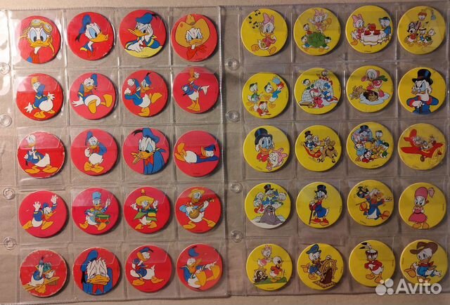 Фишки Disney Fun Caps 1994. Полная серия + битки