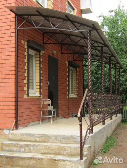 Навес, входная группа, козырёк, лестница