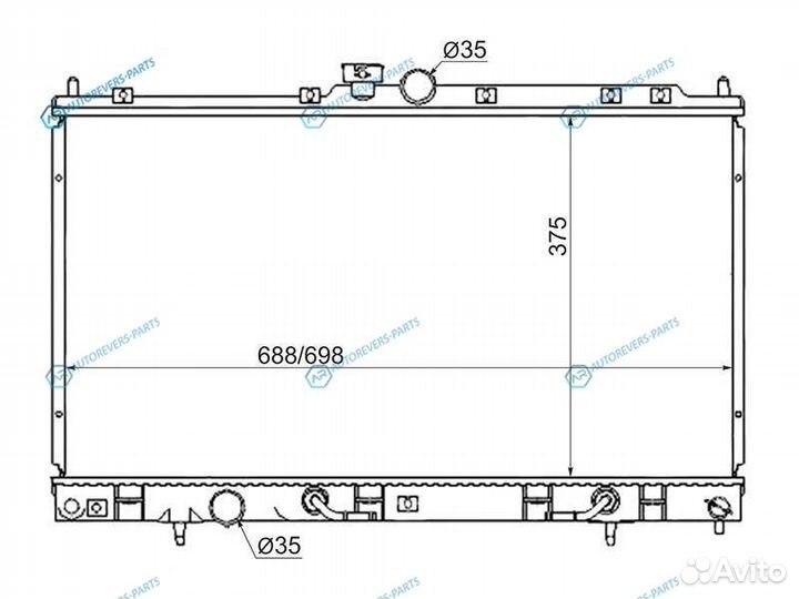 SG-MC0001-CS-R Радиатор mitsubishi lancer cedia 1