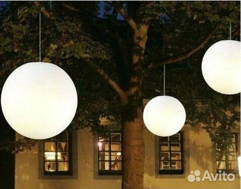 Матовый светильник шар 30 см белый уличный 220 В